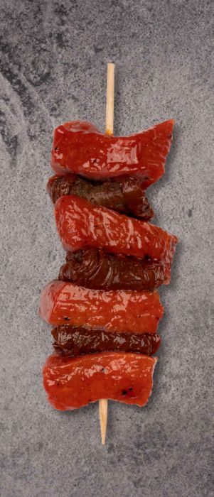 Kalbfleischspieß mit getrockneten Tomaten